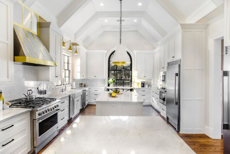 Houston Granite and Marble Center Kitchen in white stone remodeling design houston granite and marble center